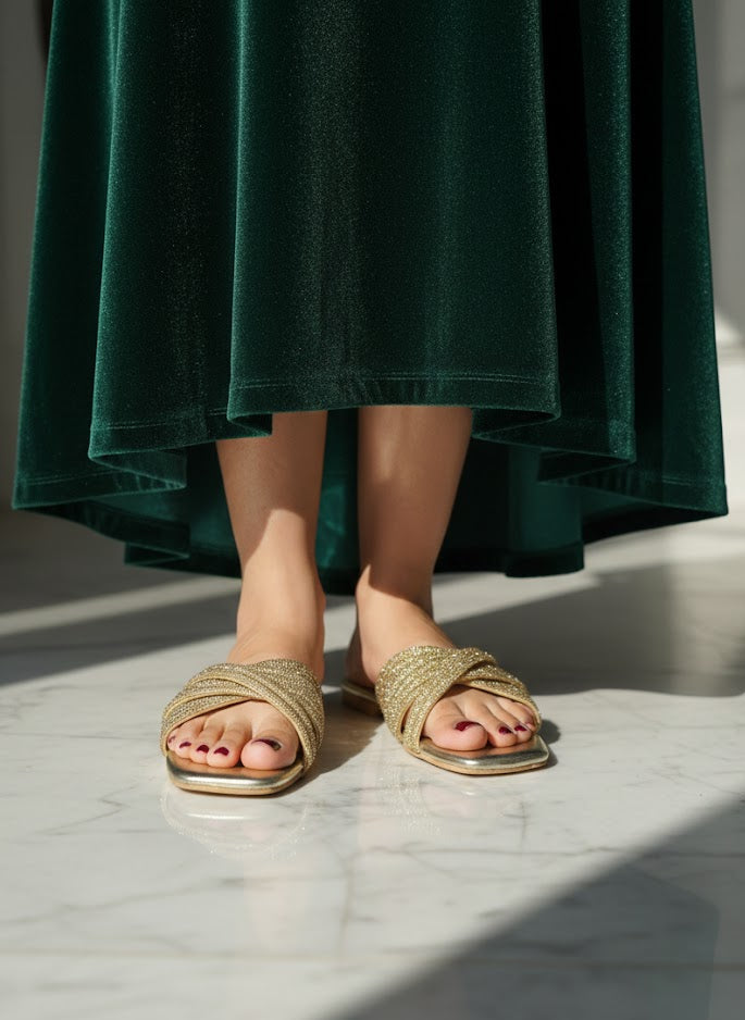 Glitter Slip-ons